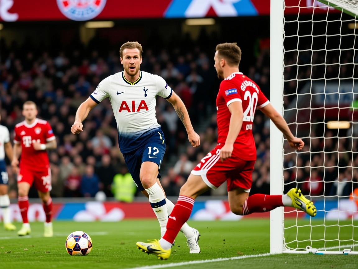 包含热刺0比4惨败拜仁，凯恩面对旧主破门又失点的词条